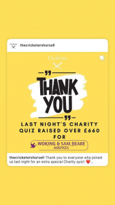 Image for Special Charity Quiz raises over £660!