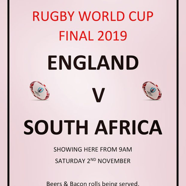 Image for We will be open & showing the Rugby Final!