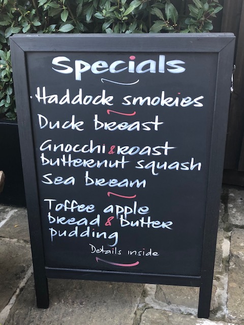 October specials board