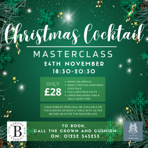 Image for Book now for our Christmas Cocktail Masterclass