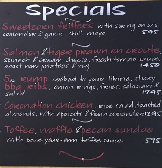 specials menu