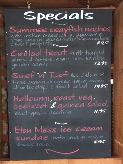 June specials board