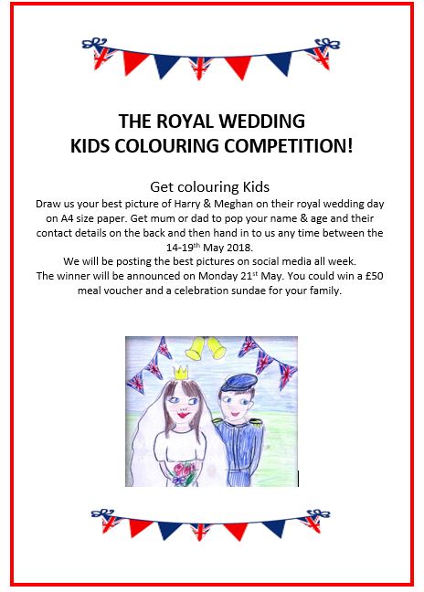 royal wedding kids colouring