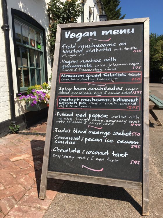 vegan menu