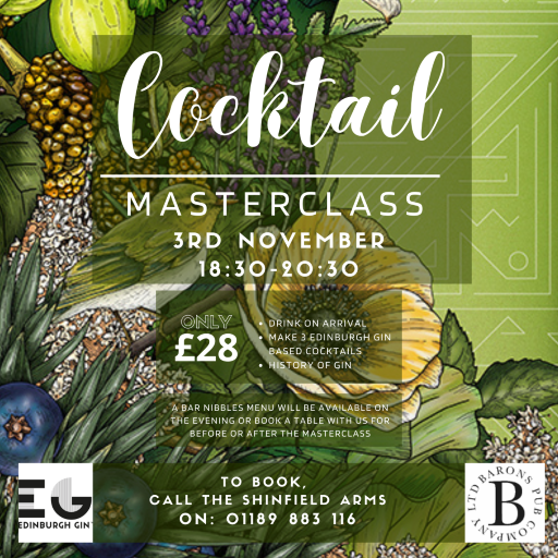 Gin Cocktail Masterclass The Shinfield Arms The Shinfield Arms